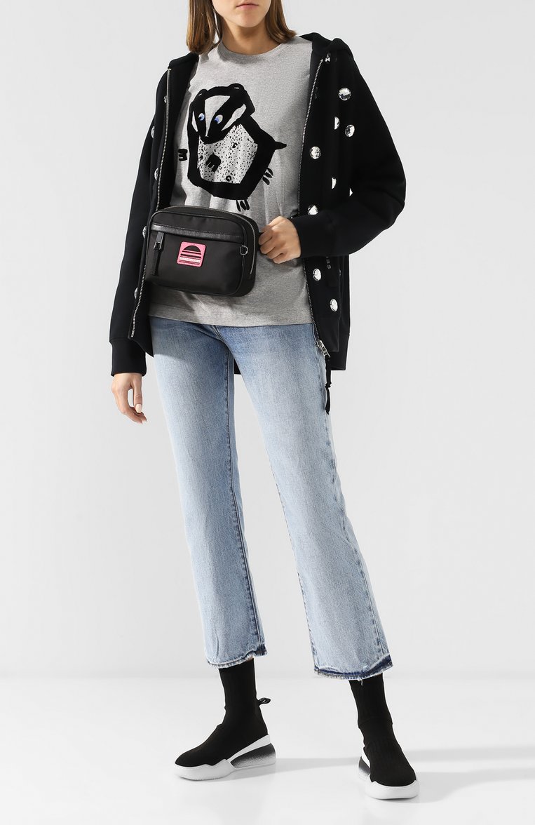 Женская поясная сумка sport MARC JACOBS (THE) черного цвета, арт. M0014038 | Фото 2 (Статус проверки: Проверено, Проверена категория; Материал: Текстиль; Размер: mini; Стили: Спорт; Застежка: Молния; Кросс-КТ: другое)