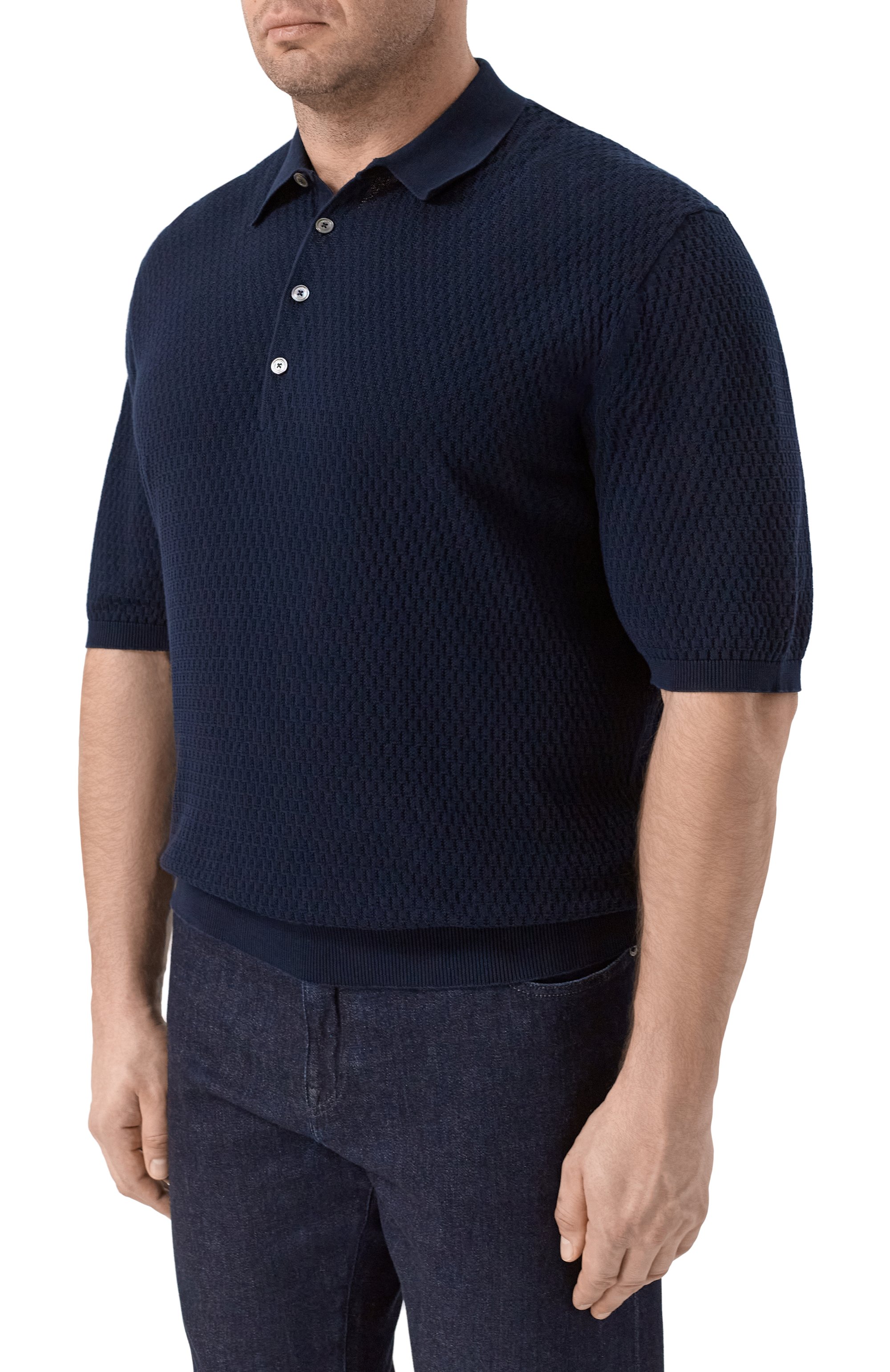 Хлопковое поло CORTIGIANI, арт. 4AS121, фото 3