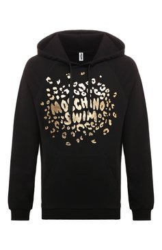 Мужской хлопковое худи MOSCHINO черного цвета, арт. A1703/9406 | Ф�ото 1 (Рукава: Длинные; Длина (для топов): Стандартные; Принт: С принтом; Мужское Кросс-КТ: Худи-одежда; Материал сплава: Проставлено; Материал внешний: Хлопок; Драгоценные камни: Проставлено; Стили: Кэжуэл)