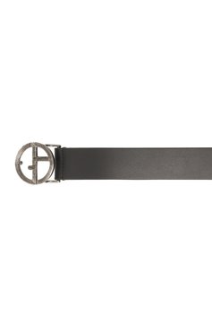 Мужской кожаный ремень GIORGIO ARMANI черного цвета, арт. GM001562/AF16295 | Фото 4 (Нос: Не проставлено; Материал: Натуральная кожа; Случай: Повседневный)