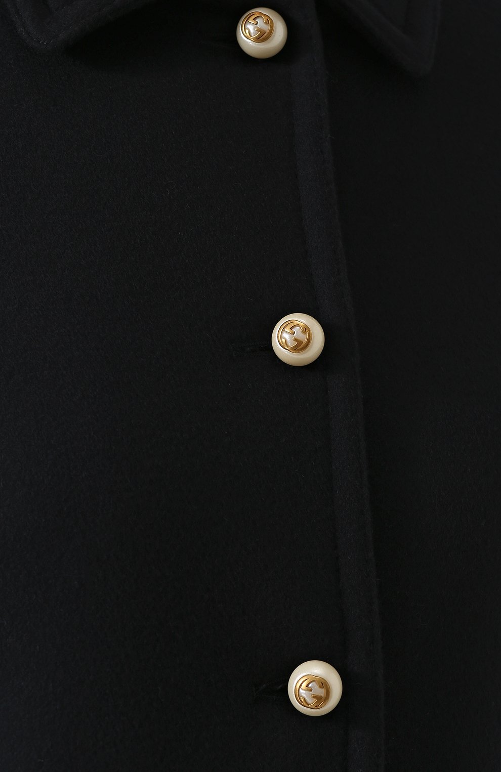 Шерстяное пальто с отложным воротником и жемчужными пуговицами GUCCI, арт. 410535/ZHW03, фото 5