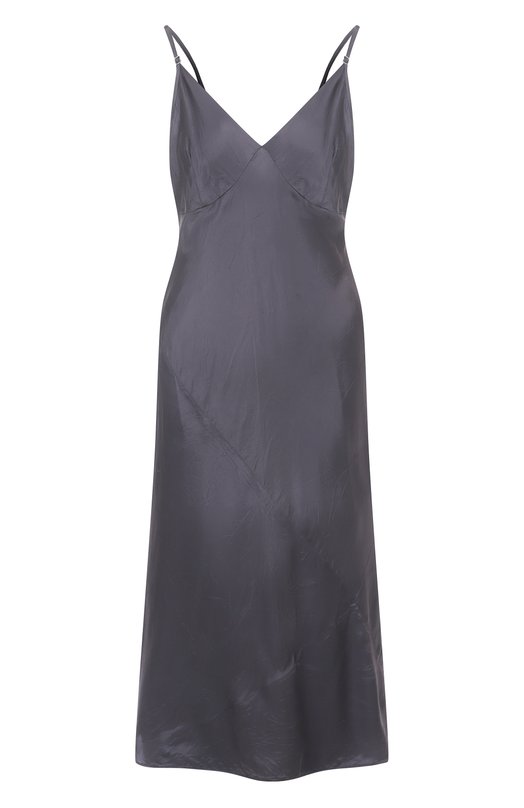 Атласное платье Dries Van Noten 251-011000-1427 Серый 251-011000-1427