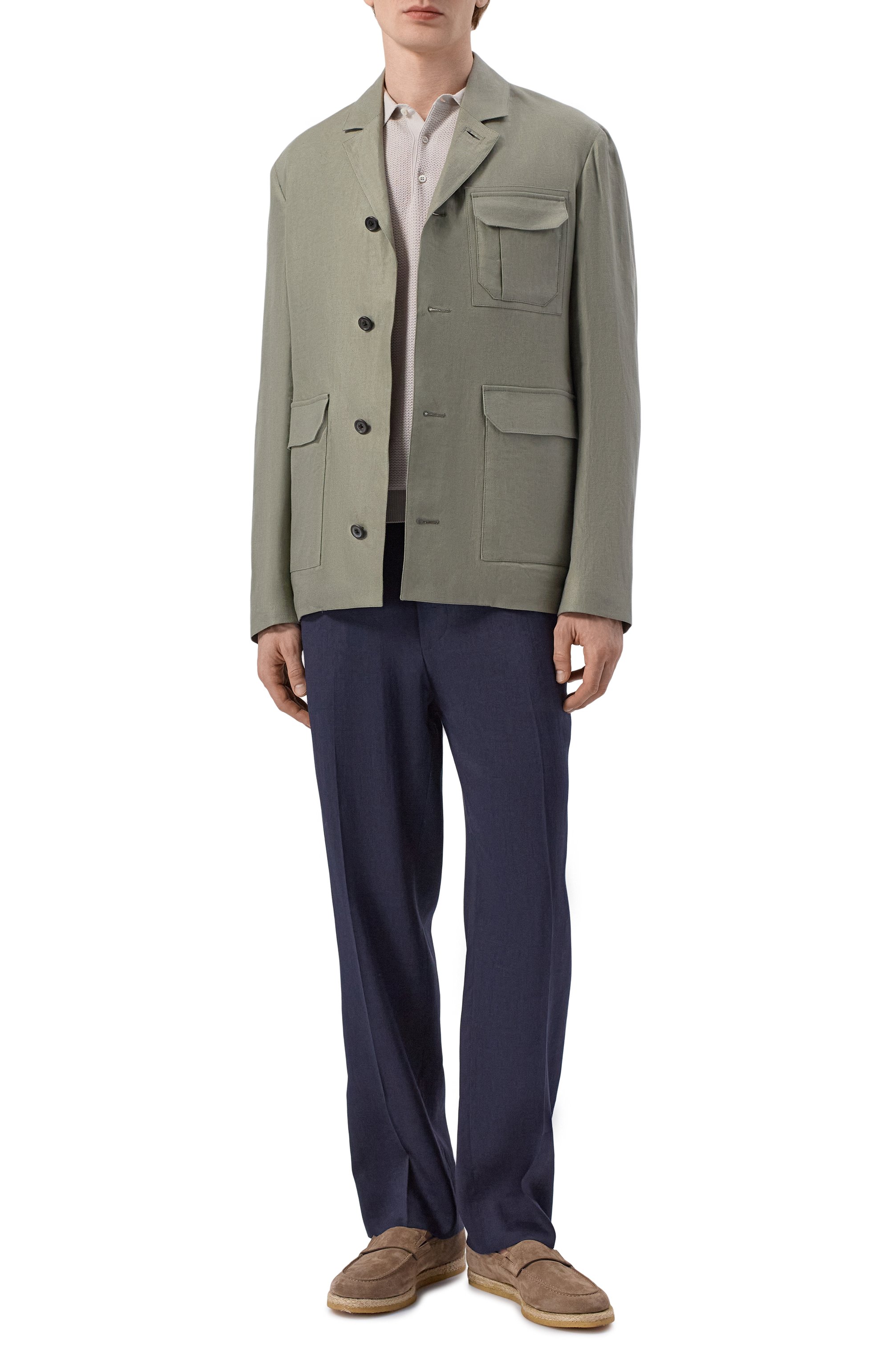 Льняной пиджак CORNELIANI светло-серого цвета по цене 129500 руб., арт. 27XL51/2714326, фото 2 Льняной пиджак CORNELIANI, арт. 27XL51/2714326, фото 2