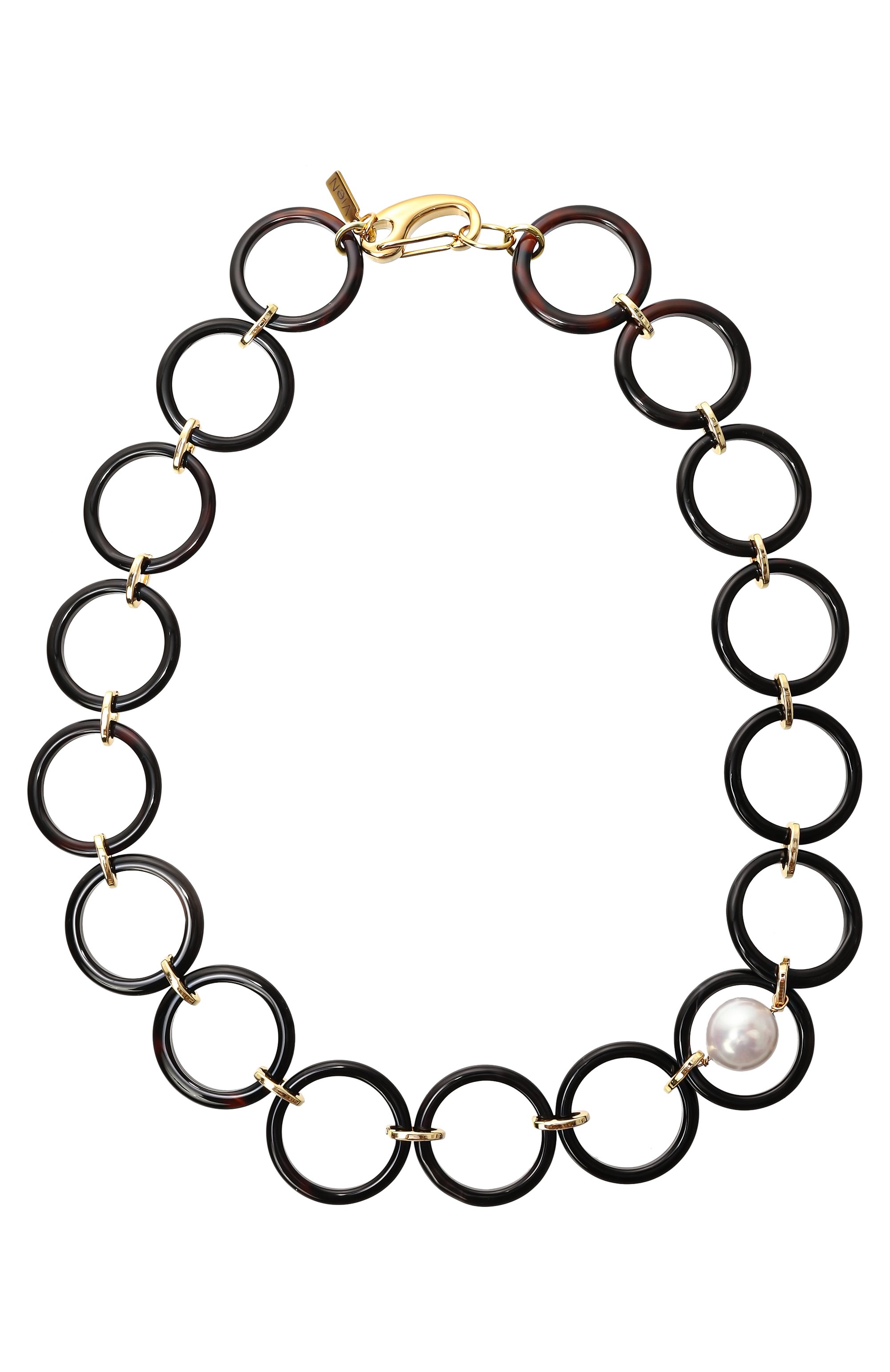 Колье VIEN черного цвета по цене 32900 руб., арт. 2526-347, фото 1 Колье VIEN, арт. 2526-347, фото 1