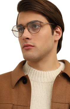 Женские оправа GUCCI коричневого цвета, арт. GG1336 002 | Фото 3 (Региональные ограничения белый список (Axapta Mercury): Не проставлено; Нос: Не проставлено; Кросс-КТ: Оправы-унисекс; Тип очков: Оправа; Материал: Металл; Оптика Гендер: оптика-унисекс; Очки форма: Круглые)