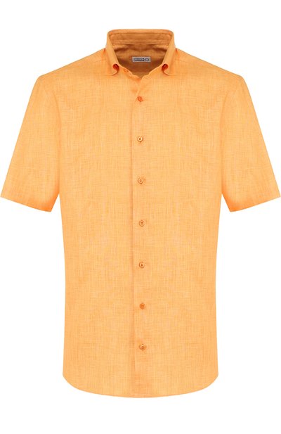 Льняная рубашка с короткими рукавами ZILLI, арт. MFP-MERCU-17091/0001, фото 1
