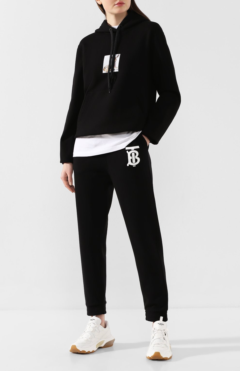 Хлопковое худи BURBERRY черного цвета по цене 96550 руб., арт. 8024655, фото 2 Хлопковое худи BURBERRY, арт. 8024655, фото 2