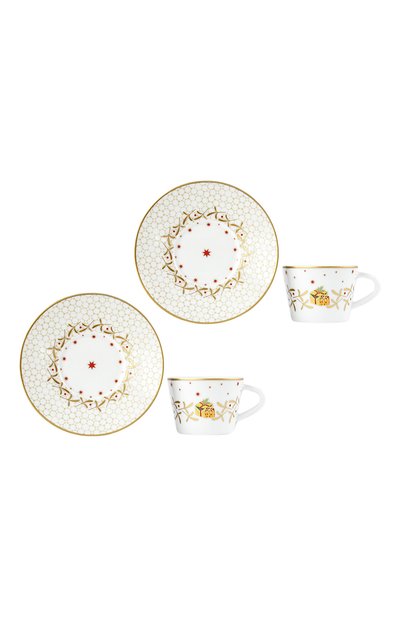 Набор noel blanc из двух чашек с блюдцами BERNARDAUD, арт. 1916/21957