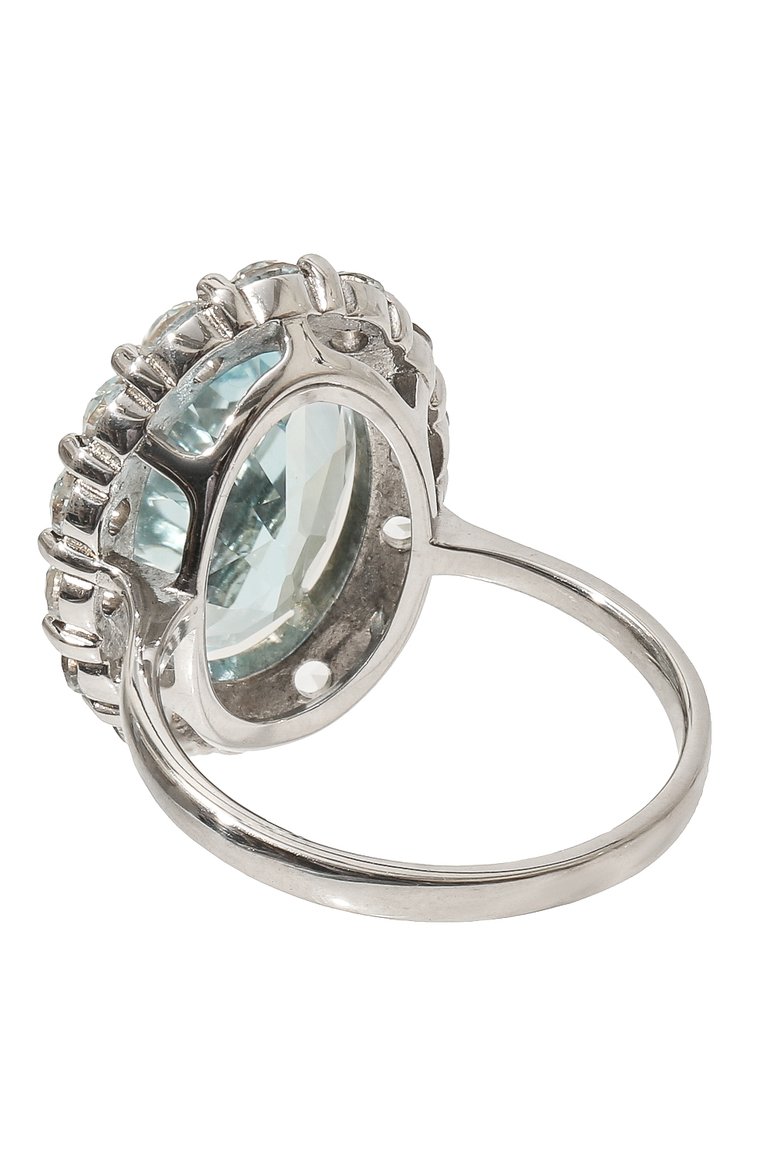 Женское кольцо SECRETS JEWELRY голубого цвета, арт. КГТОС0101 | Фото 3 (Нос: Не проставлено; Региональные ограничения белый список (Axapta Mercury): Не проставлено; Материал: Серебро)
