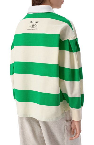 Хлопковое поло BARROW зеленого цвета по цене 27700 руб., арт. S5BWW0HS123, фото 4 Хлопковое поло BARROW, арт. S5BWW0HS123, фото 4