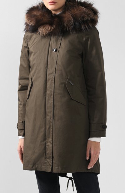 Хлопковая парка с меховой отделкой капюшона WOOLRICH, арт. WWCPS2631/LM10, фото 3