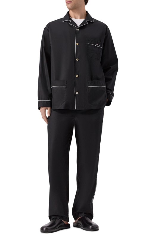 Хлопковая сорочка Kiton UNWM011K0244H02 Чёрный  UNWM011K0244H02 Фото 2