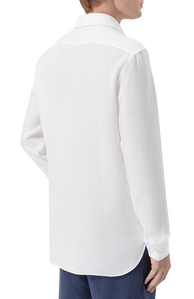 Льняная рубашка GIAMPAOLO белого цвета по цене 42850 руб., арт. 608/TS44313, фото 4 Льняная рубашка GIAMPAOLO, арт. 608/TS44313, фото 4