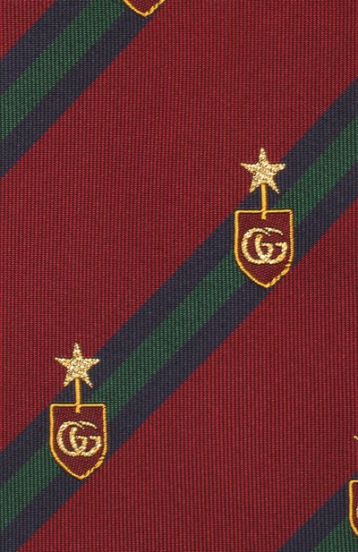 Шелковый галстук GUCCI бордового цвета по цене 25920 руб., арт. 521716/4B744, фото 3 Шелковый галстук GUCCI, арт. 521716/4B744, фото 3