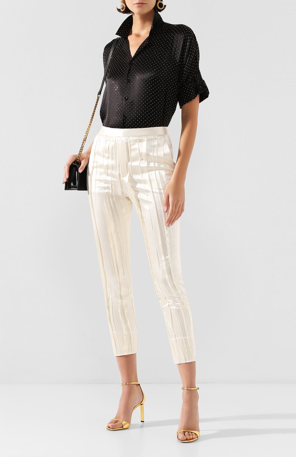 Шелковые брюки SAINT LAURENT, арт. 611919/Y2A31, фото 2