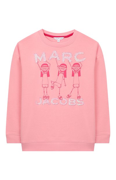 Хлопковый свитшот MARC JACOBS (THE) розового цвета по цене 13900 руб., арт. W15482, фото 1 Хлопковый свитшот MARC JACOBS (THE), арт. W15482, фото 1