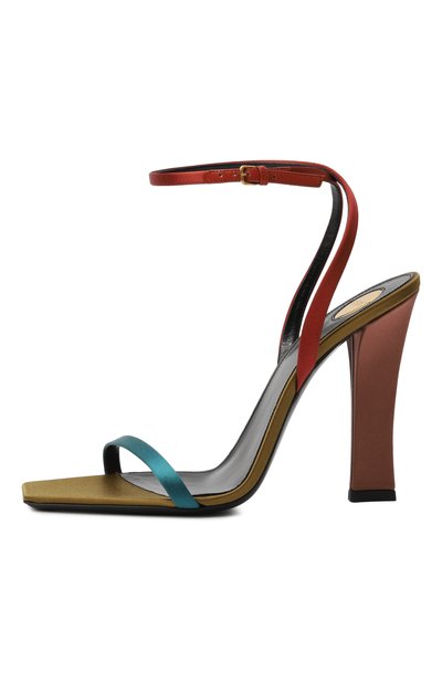 Текстильные босоножки dominique SAINT LAURENT, арт. 818184/9QNAT, фото 4