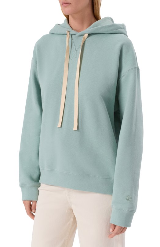 Хлопковое худи Jil Sander J40GU0121/J20039 Голубой  J40GU0121/J20039 Фото 3
