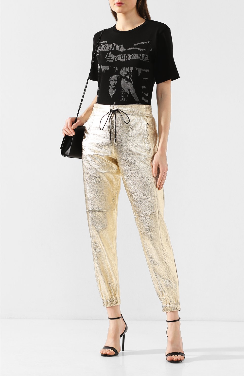 Хлопковая футболка SAINT LAURENT, арт. 596572/YB0F2, фото 2