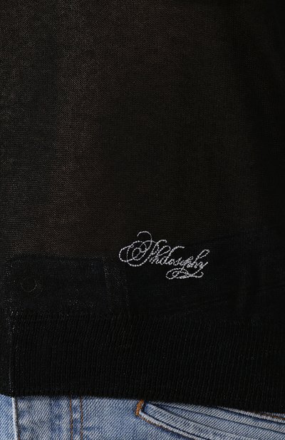Пуловер из вискозы PHILOSOPHY DI LORENZO SERAFINI черного цвета по цене 29950 руб., арт. V0925/706, фото 5 Пуловер из вискозы PHILOSOPHY DI LORENZO SERAFINI, арт. V0925/706, фото 5
