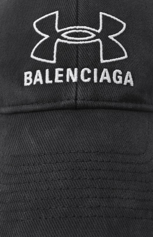 Хлопковая бейсболка Balenciaga 807145/410B2 Чёрный  807145/410B2 Фото 5