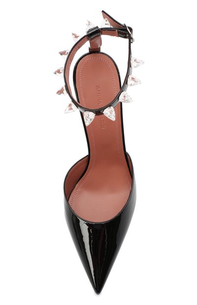 Кожаные туфли julia AMINA MUADDI, арт. JULIATPUMP/PATENT/BLACK+WHITE, фото 5