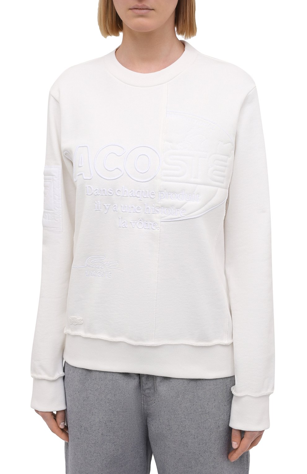 Свитшот LACOSTE белого цвета по цене 34950 руб., арт. SH024370V, фото 3 Свитшот LACOSTE, арт. SH024370V, фото 3