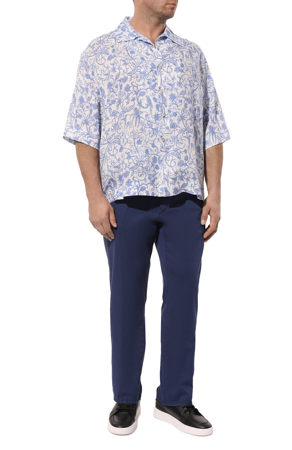 Льняная рубашка KITON голубого цвета по цене 99900 руб., арт. UMC028H08902, фото 2 Льняная рубашка KITON, арт. UMC028H08902, фото 2