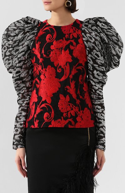 Топ из смеси вискозы и шелка DRIES VAN NOTEN красного цвета по цене 120500 руб., арт. 201-30765-9364, фото 3 Топ из смеси вискозы и шелка DRIES VAN NOTEN, арт. 201-30765-9364, фото 3