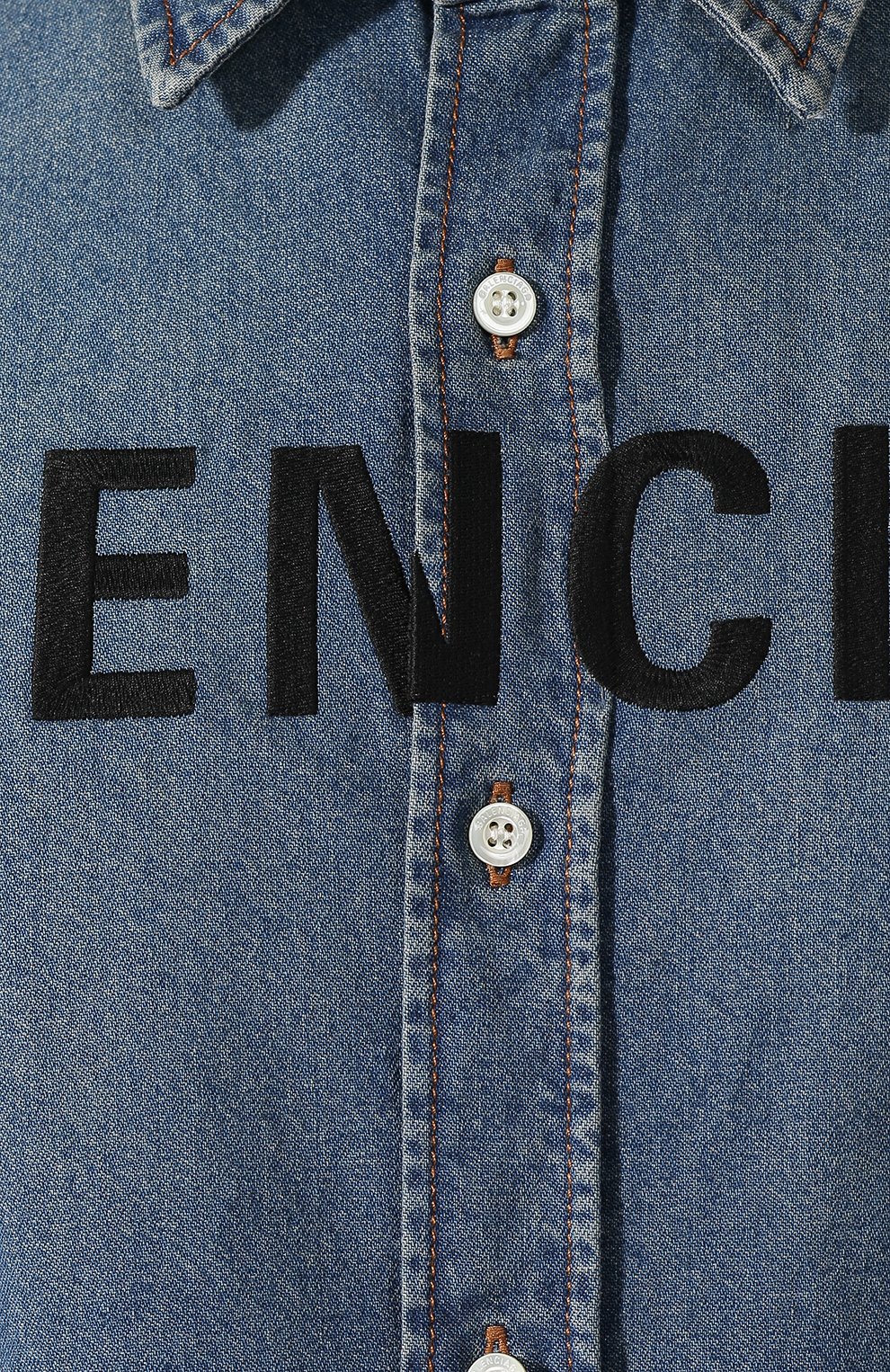 Джинсовая рубашка BALENCIAGA синего цвета по цене 55100 руб., арт. 600280/TYE24, фото 5 Джинсовая рубашка BALENCIAGA, арт. 600280/TYE24, фото 5