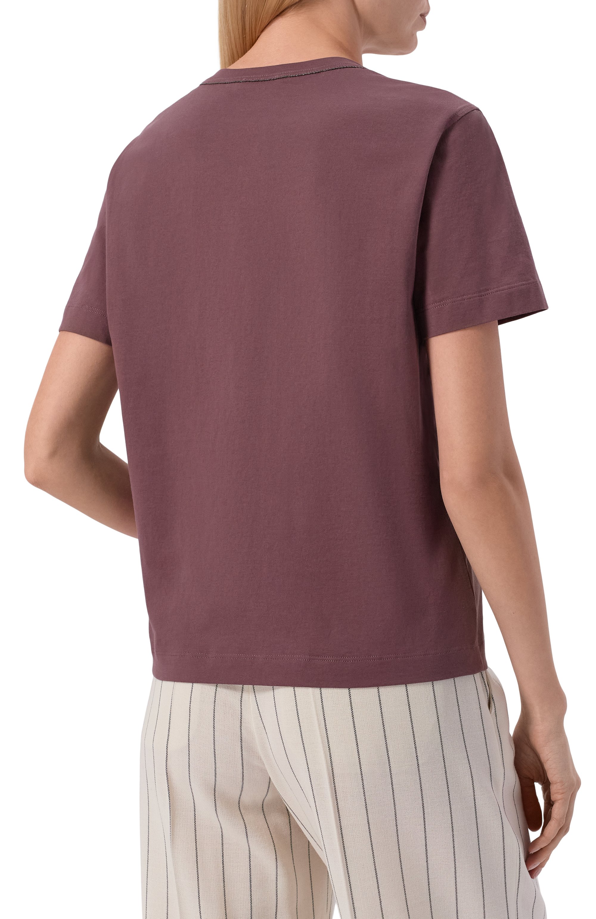 Хлопковая футболка BRUNELLO CUCINELLI, арт. MPT81BI100, фото 4