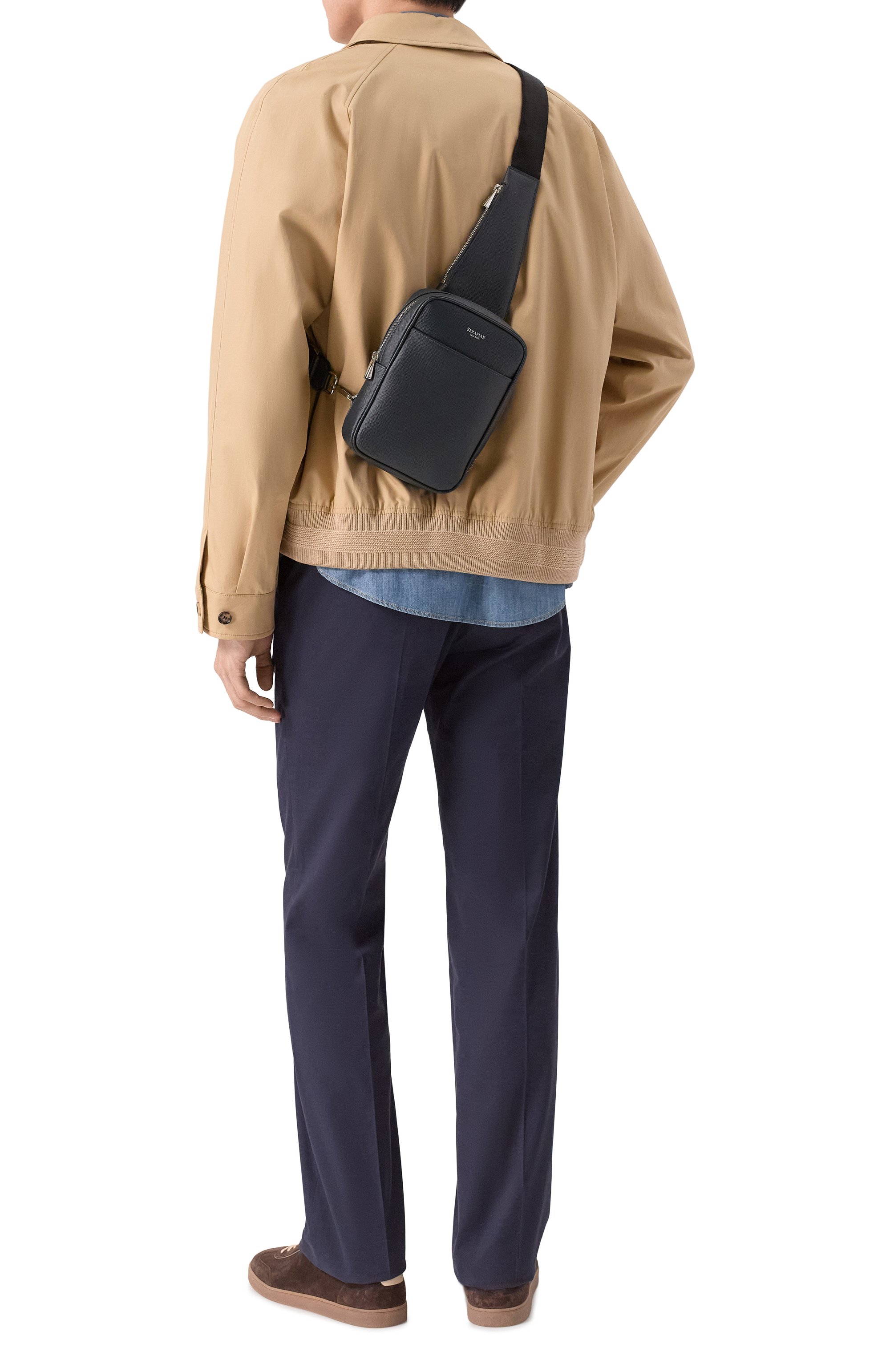 Рюкзак SERAPIAN MILANO темно-синего цвета по цене 121000 руб., арт. SREVLMML716515Y, фото 7 Рюкзак SERAPIAN MILANO, арт. SREVLMML716515Y, фото 7