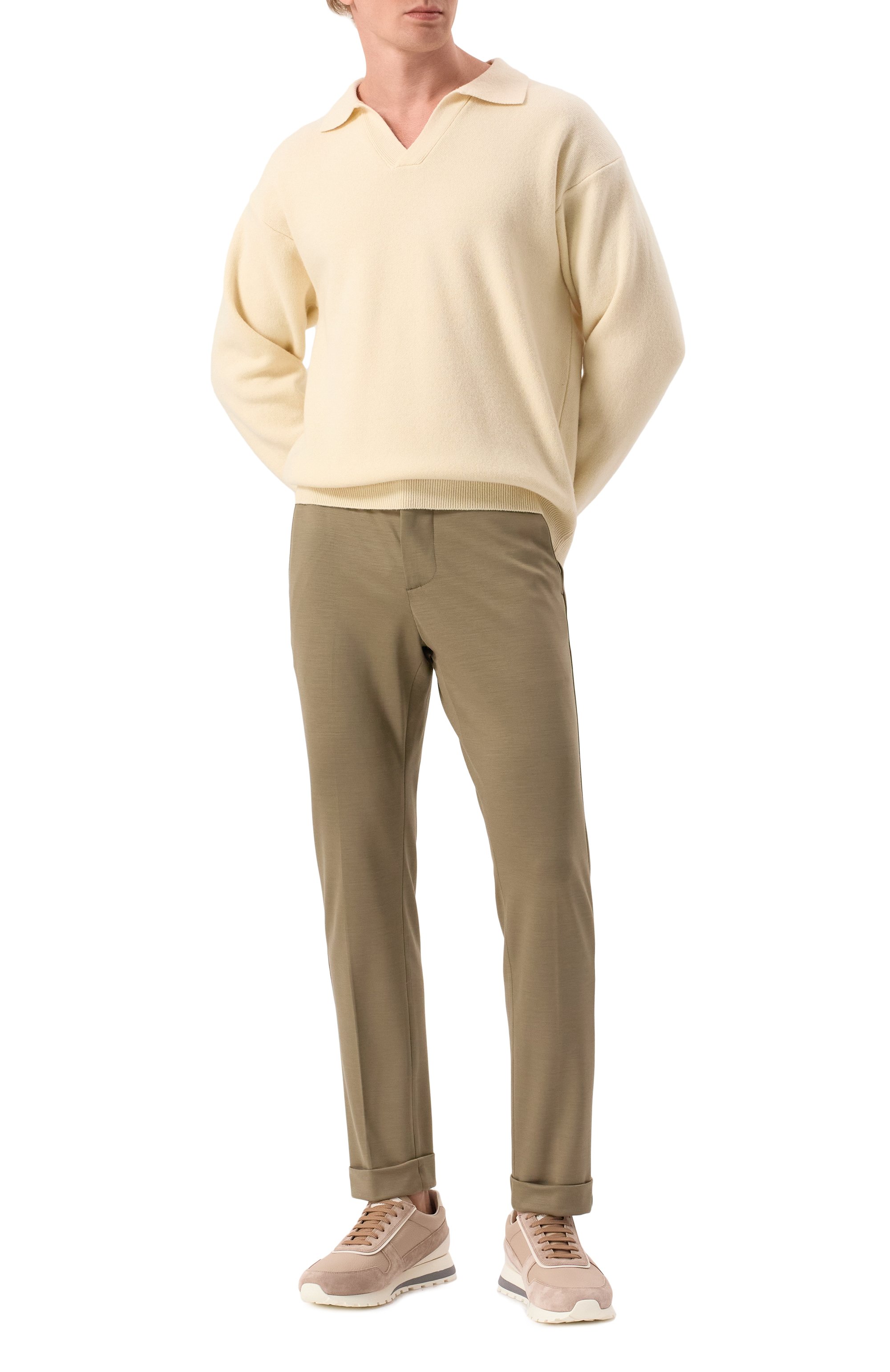 Кожаные кроссовки BRUNELLO CUCINELLI, арт. MZUESLA289, фото 2