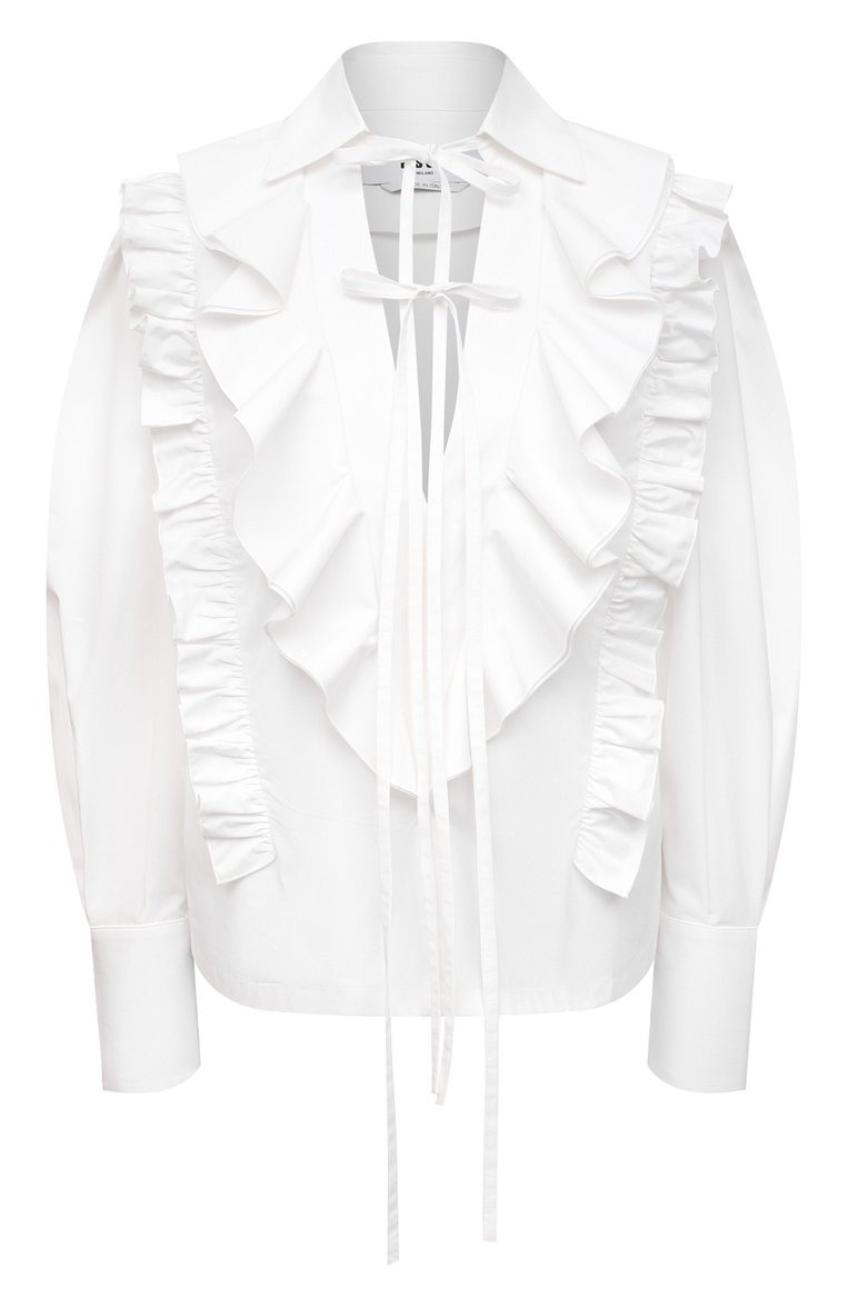 Женская белая хлопковая блузка MSGM купить в интернет-магазине ЦУМ, арт ...