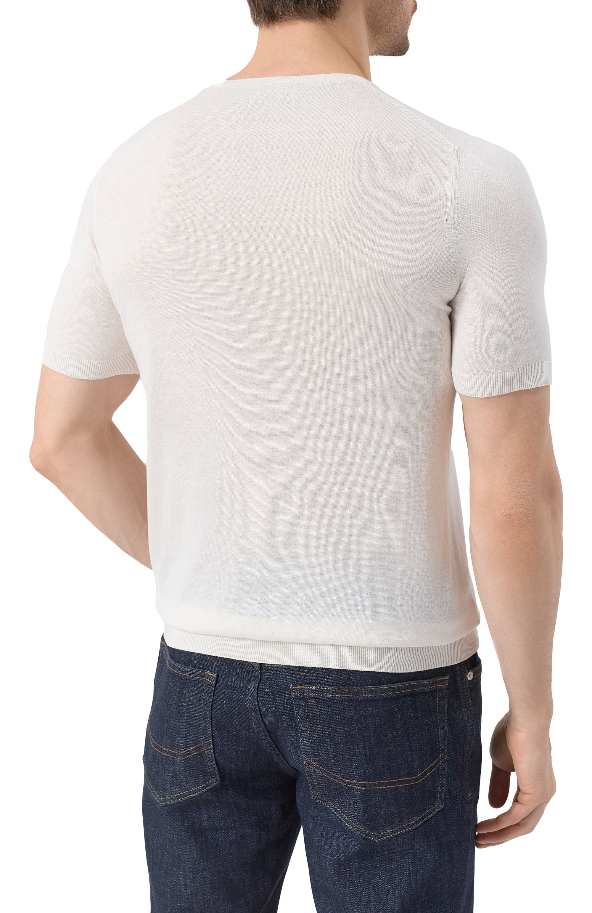 Шелковый джемпер GRAN SASSO белого цвета по цене 28550 руб., арт. 43112/23503, фото 4 Шелковый джемпер GRAN SASSO, арт. 43112/23503, фото 4