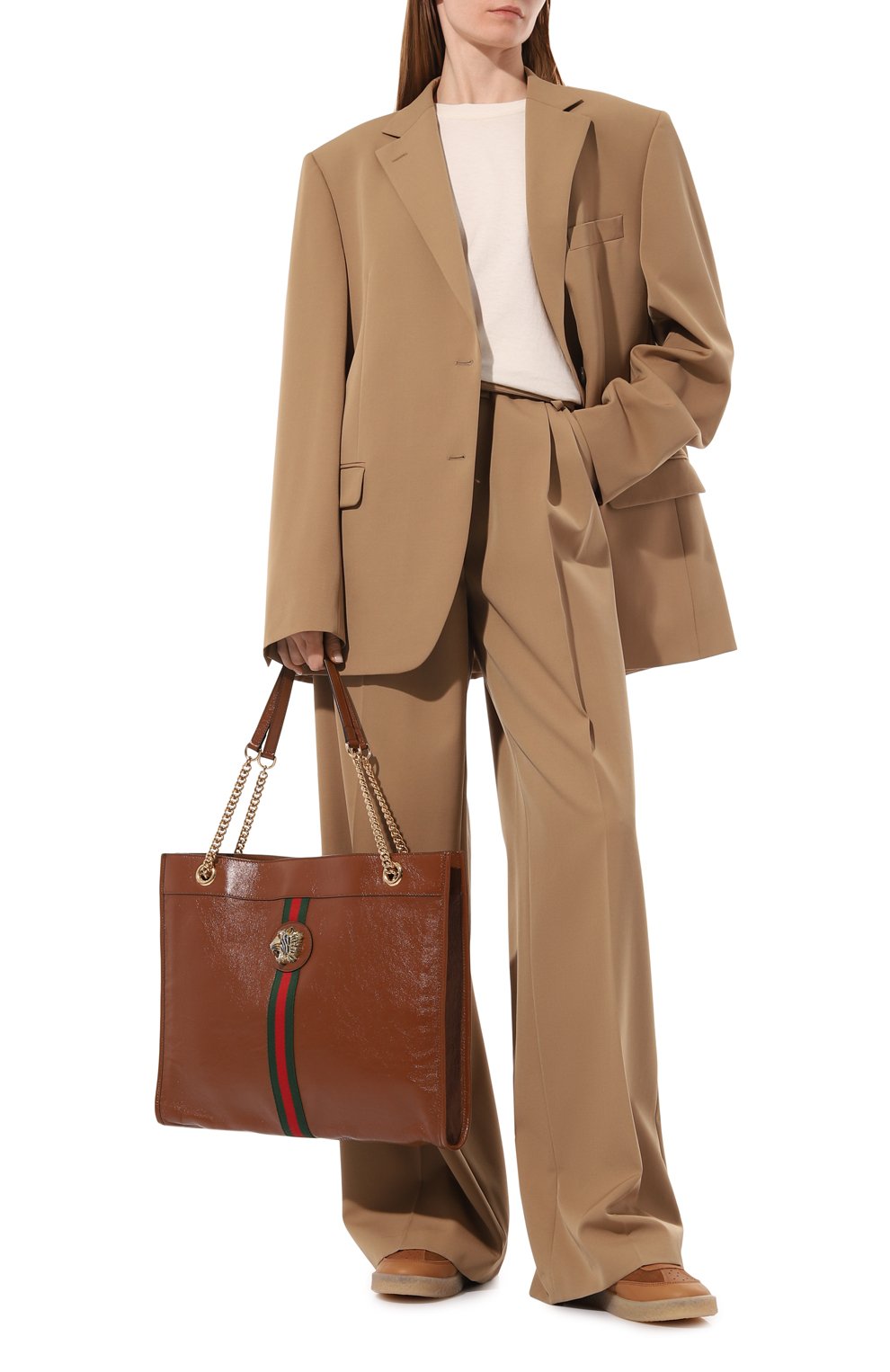 Сумка-тоут rajah large GUCCI коричневого цвета по цене 345600 руб., арт. 537219 0OLHX, фото 8 Сумка-тоут rajah large GUCCI, арт. 537219 0OLHX, фото 8