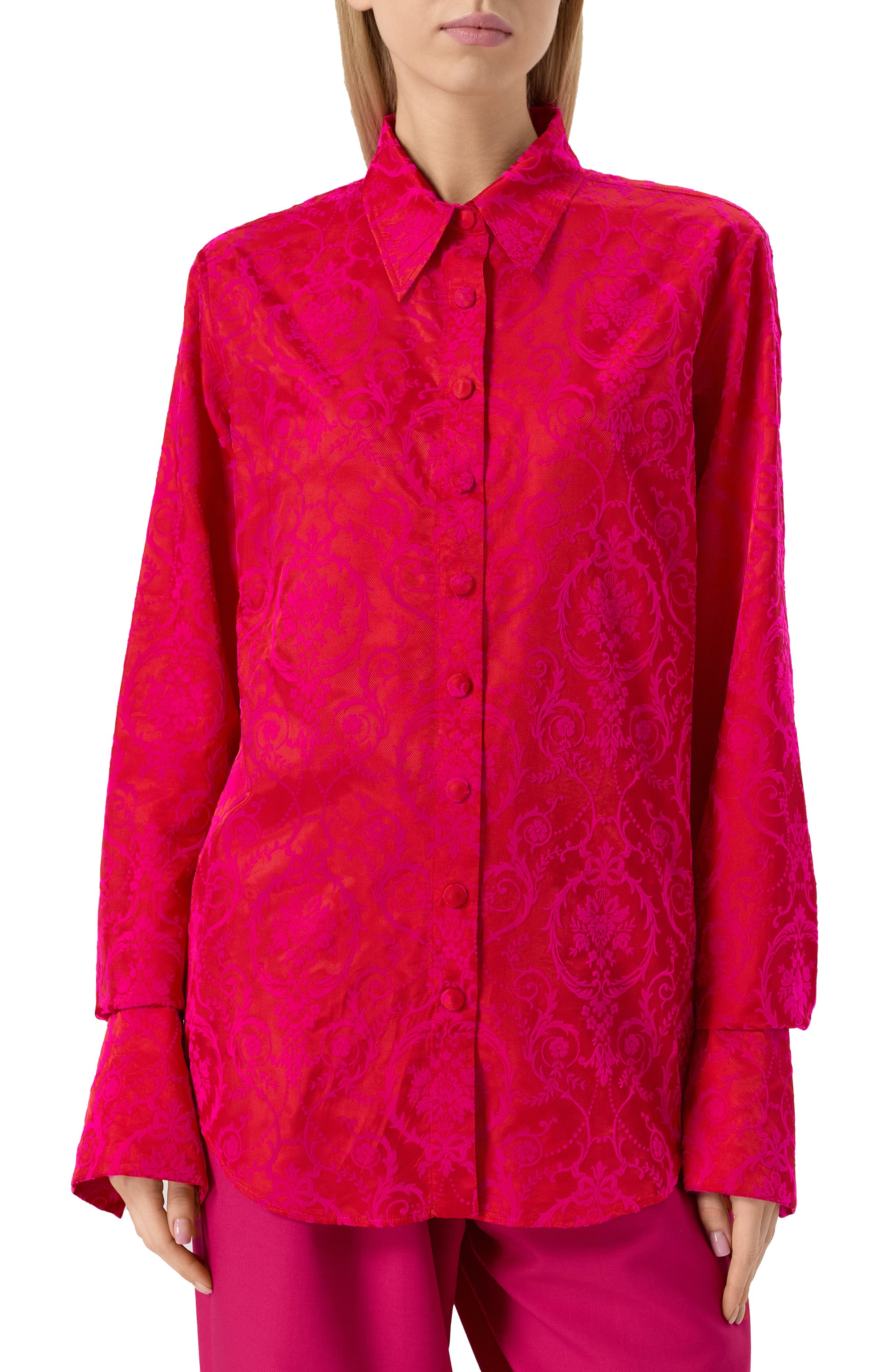 Блузка DRIES VAN NOTEN фуксия цвета по цене 99500 руб., арт. 251-010712-1529, фото 3 Блузка DRIES VAN NOTEN, арт. 251-010712-1529, фото 3