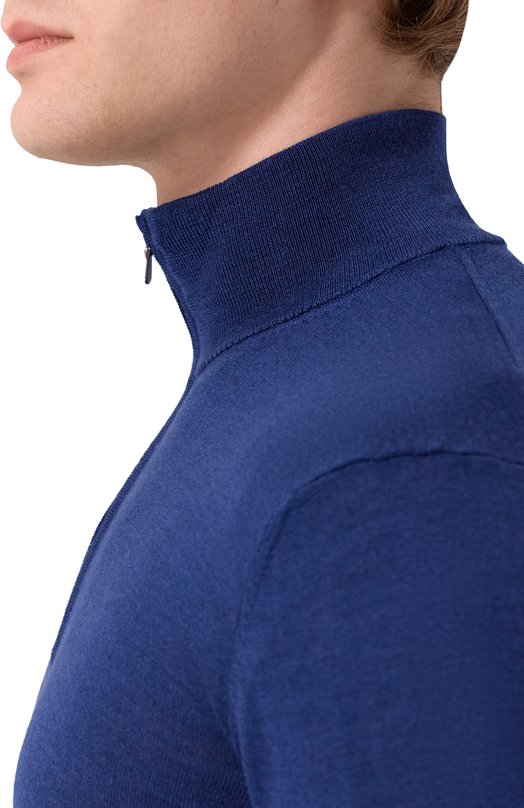 Джемпер из шерсти и шелка Andrea Campagna M5625-5306 Синий  M5625-5306 Фото 5