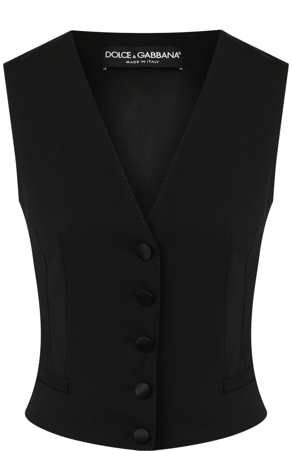 Приталенный жилет из смеси шерсти и шелка DOLCE & GABBANA, арт. F7900T/FUBD6, фото 1