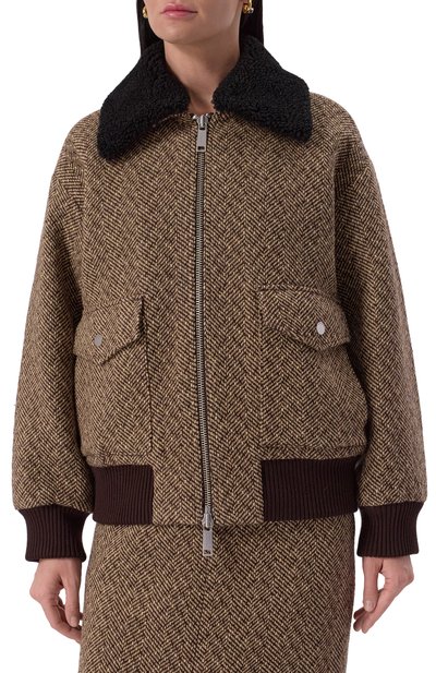 Бомбер SELF-PORTRAIT, арт. RS25-084JA-BR, фото 3