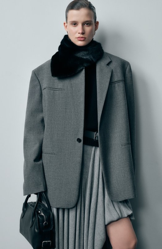 Юбка из вискозы и шерсти Giambattista Valli 25FWPVCA2054/17NAL Серый  25FWPVCA2054/17NAL Фото 6