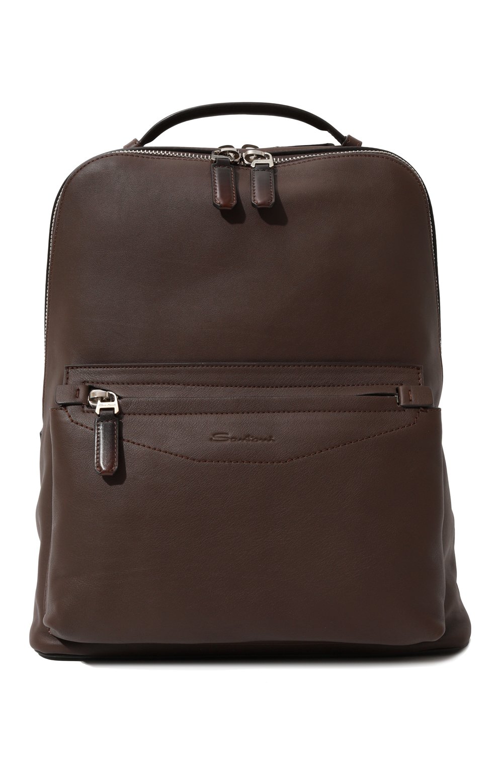 Кожаный рюкзак SANTONI темно-коричневого цвета по цене 188000 руб., арт. UIBBA2363LI-ASP9T50, фото 1 Кожаный рюкзак SANTONI, арт. UIBBA2363LI-ASP9T50, фото 1