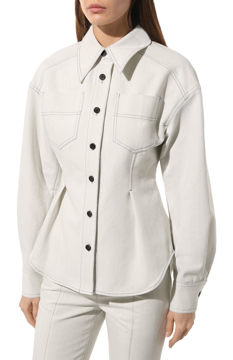 Джинсовая рубашка LVIR светло-голубого цвета по цене 35400 руб., арт. LV23S-SH03A, фото 3 Джинсовая рубашка LVIR, арт. LV23S-SH03A, фото 3