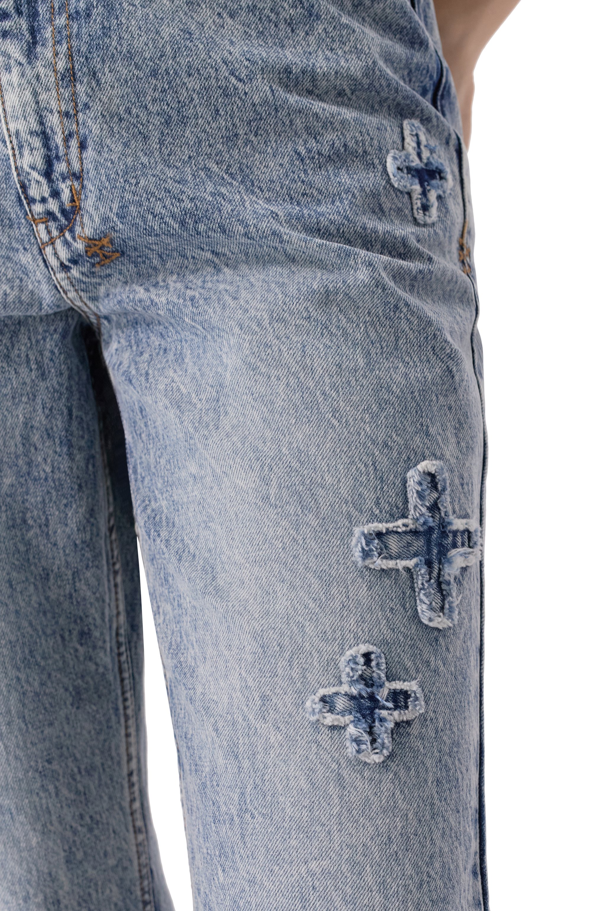 Джинсы KSUBI голубого цвета по цене 34250 руб., арт. WPS25DJ013, фото 5 Джинсы KSUBI, арт. WPS25DJ013, фото 5