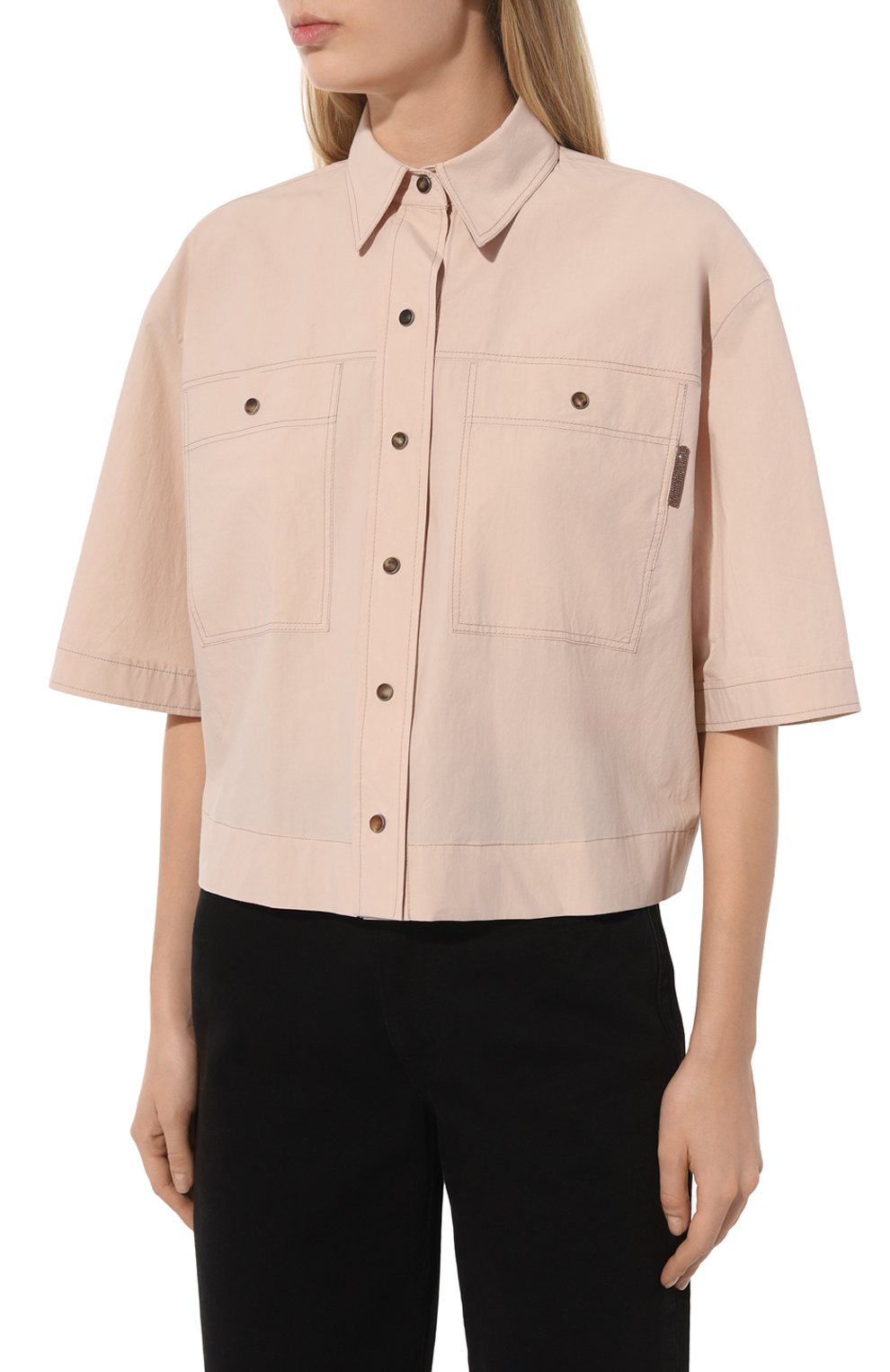 Хлопковая рубашка BRUNELLO CUCINELLI, арт. ML949B1348, фото 3