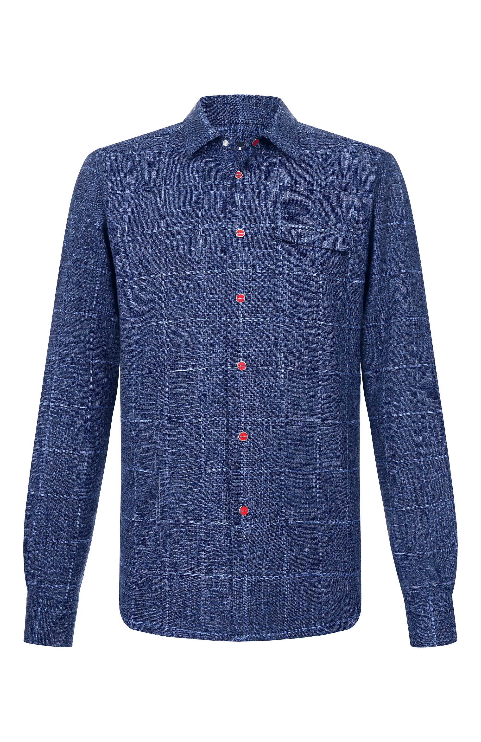 Рубашка из шерсти и шелка KITON, арт. UMCBUBAK0627G, фото 1