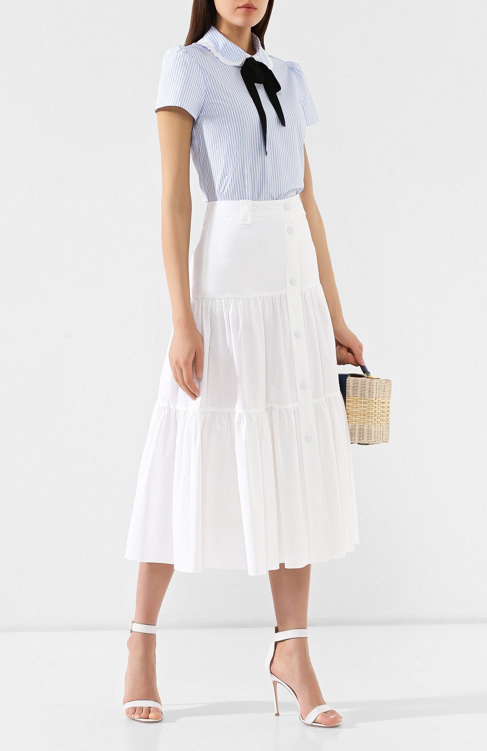 Хлопковая юбка REDVALENTINO, арт. RR0RAA85/0VU, фото 2