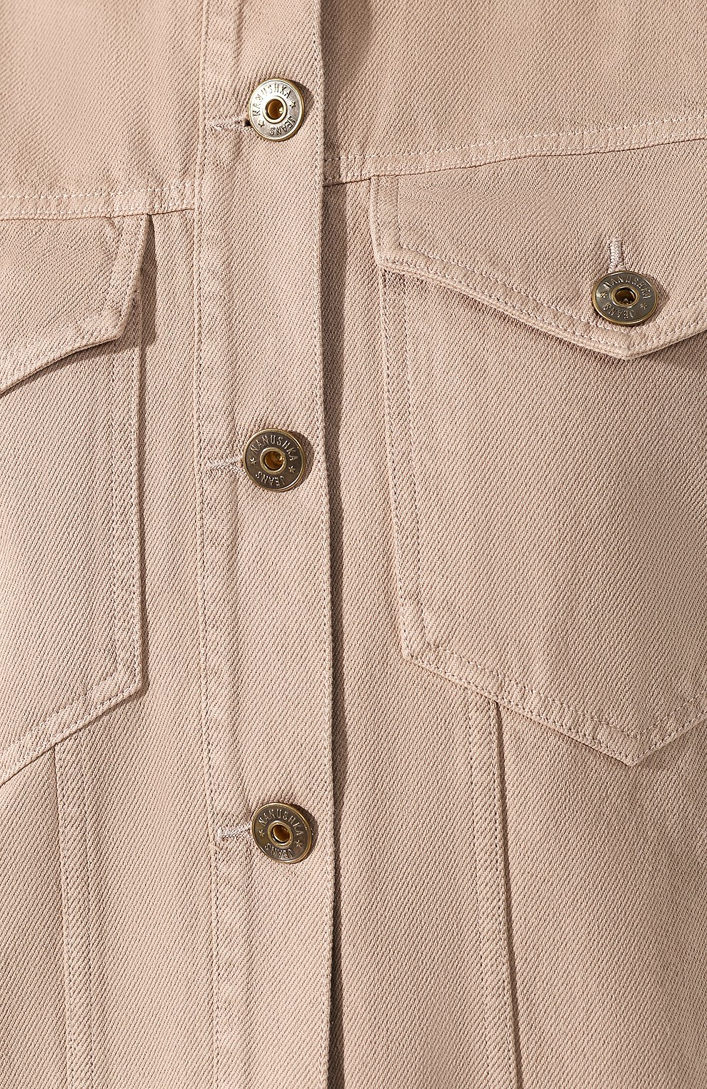 Джинсовая куртка NANUSHKA бежевого цвета по цене 54650 руб., арт. NUSTA_TAUPE_DENIM, фото 5 Джинсовая куртка NANUSHKA, арт. NUSTA_TAUPE_DENIM, фото 5