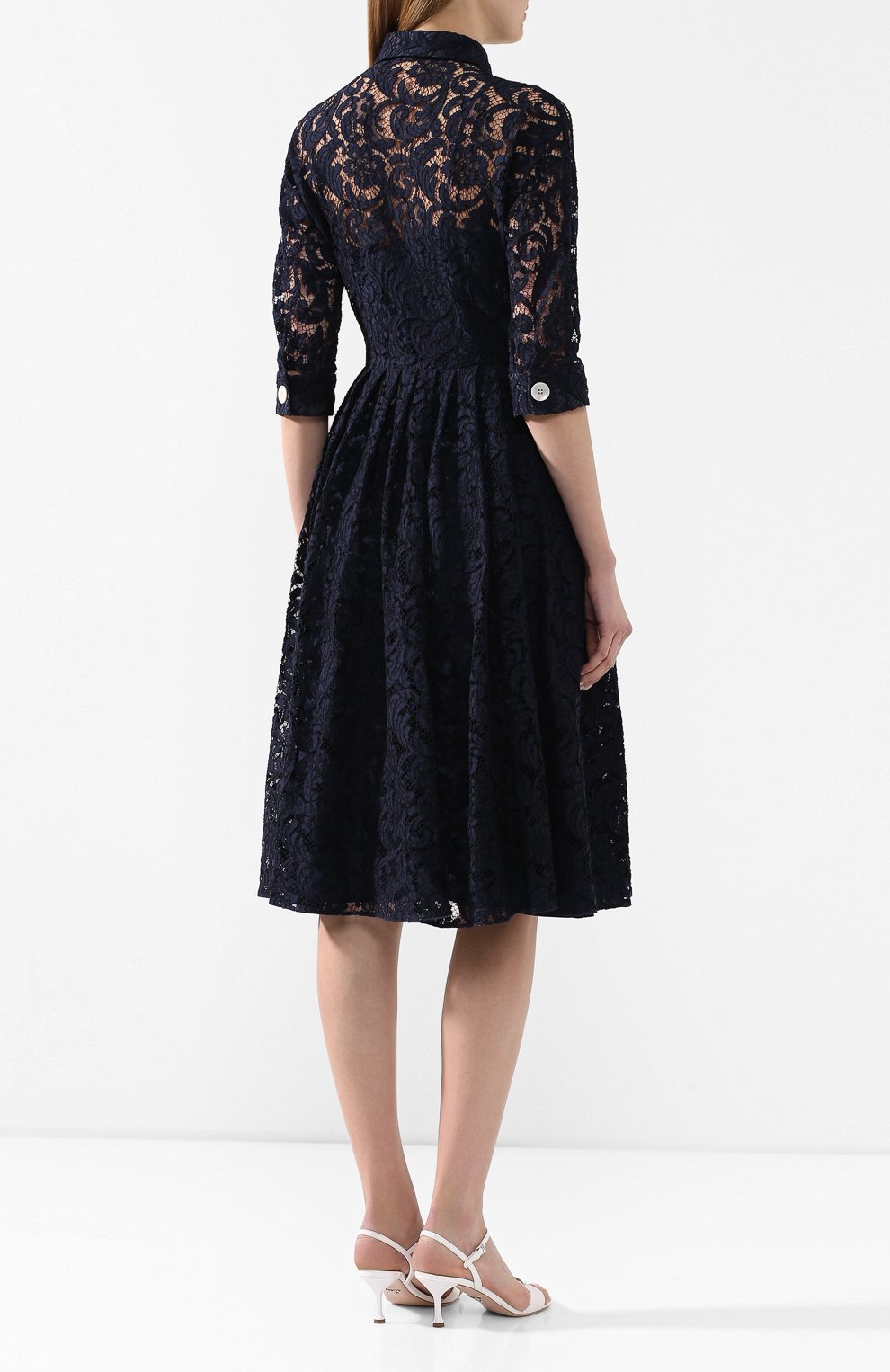Платье из смеси хлопка и вискозы PRADA, арт. P3A94-1SA4-F0008, фото 4