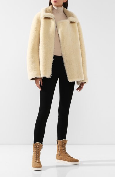 Замшевые высокие кеды на шнуровке BOTTEGA VENETA, арт. 389437/VAER1, фото 2